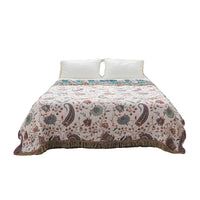 HKM-173843 Universal Cotton Sofa Towel Cover Blanket in Cashew and Neptune - Multiple Sizes Available