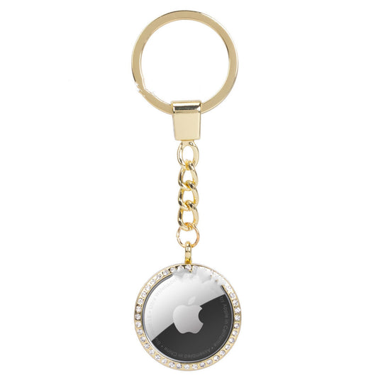 HKM-173907 Luxury Metal Anti-Lost Tracker Protective Cover with Rhinestones, Flip Style