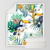 HKM-173907 Reversible Microfiber Double-Sided Flannel Blanket - Available in Two Sizes