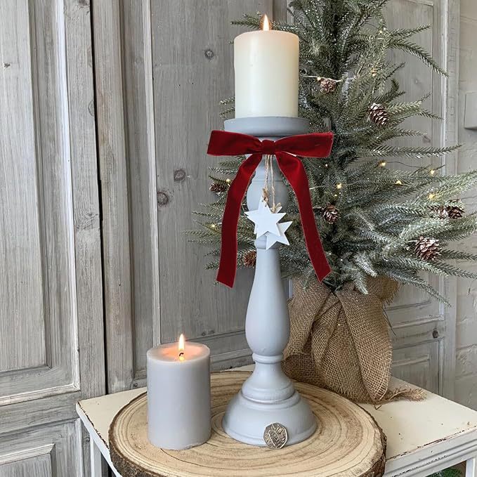 HKM-173971 Elegant Velvet Christmas Tree Pendant Door Hanging Decoration with Red and Wine Red Options