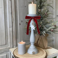 HKM-173971 Elegant Velvet Christmas Tree Pendant Door Hanging Decoration with Red and Wine Red Options