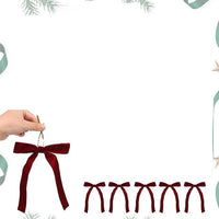 HKM-173971 Elegant Velvet Christmas Tree Pendant Door Hanging Decoration with Red and Wine Red Options