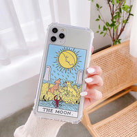 HKM-174099 Creative Mythology Cartoon Phone Case - Sun and Moon Graffiti Silicone Back Cover