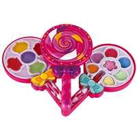 HKM-174099 Girls' Makeup Play Set with Eco-Friendly Lipstick, Blush, and Eyeshadow in Cute Donut and Ice Cream Designs