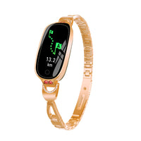 HKM-174355 Women's Gold Sports Bracelet with Step Counter and Touch Operation