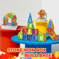 HKM-174483 Educational Portable Magnetic Building Block Set - 60 Pieces with Travel Box for Ages 2 and Up