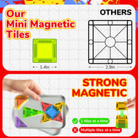 HKM-174483 Educational Portable Magnetic Building Block Set - 60 Pieces with Travel Box for Ages 2 and Up