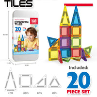 HKM-174483 Educational Portable Magnetic Building Block Set - 60 Pieces with Travel Box for Ages 2 and Up