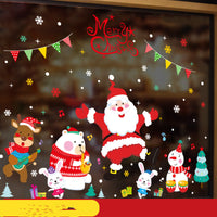 HKM-174611 Christmas Themed Ornament Stickers Set - 2021 Santa Claus Red Edition, Snowman, Trees, and Train Designs