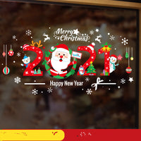 HKM-174611 Christmas Themed Ornament Stickers Set - 2021 Santa Claus Red Edition, Snowman, Trees, and Train Designs