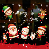 HKM-174611 Christmas Themed Ornament Stickers Set - 2021 Santa Claus Red Edition, Snowman, Trees, and Train Designs