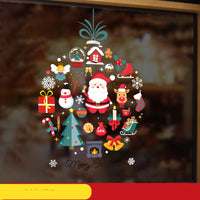 HKM-174611 Christmas Themed Ornament Stickers Set - 2021 Santa Claus Red Edition, Snowman, Trees, and Train Designs