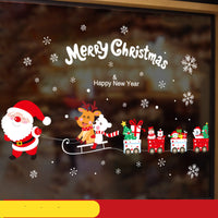 HKM-174611 Christmas Themed Ornament Stickers Set - 2021 Santa Claus Red Edition, Snowman, Trees, and Train Designs