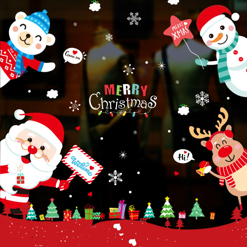 HKM-174611 Christmas Themed Ornament Stickers Set - 2021 Santa Claus Red Edition, Snowman, Trees, and Train Designs