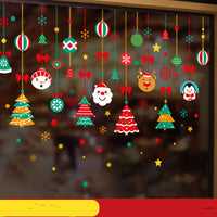 HKM-174611 Christmas Themed Ornament Stickers Set - 2021 Santa Claus Red Edition, Snowman, Trees, and Train Designs