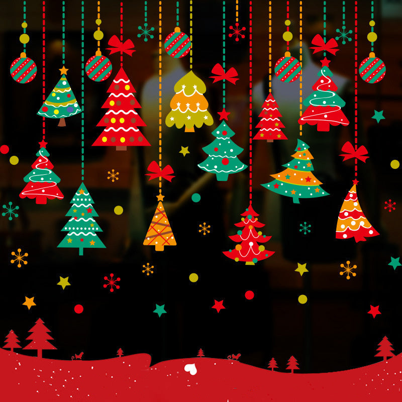 HKM-174611 Christmas Themed Ornament Stickers Set - 2021 Santa Claus Red Edition, Snowman, Trees, and Train Designs