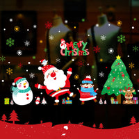 HKM-174611 Christmas Themed Ornament Stickers Set - 2021 Santa Claus Red Edition, Snowman, Trees, and Train Designs