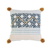 HKM-174675 Cotton Thread Printed Bohemian Cushion - Soft, Durable 3D Fiber Pillow, 45x45cm