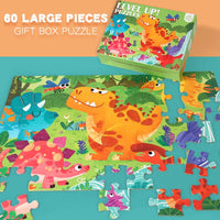 HKM-174995 Montessori 60-Piece Cartoon Jigsaw Puzzle for Kids - Educational Creative Toy Set