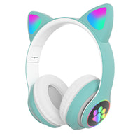 HKM-175059 Luminous Cat Ear Bluetooth Headset with Voice Control and Stereo Sound