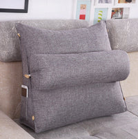 HKM-175123 Triangle Bedside Cushion - Spandex and PP Cotton Fill, Blended Material