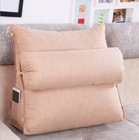HKM-175123 Triangle Bedside Cushion - Spandex and PP Cotton Fill, Blended Material