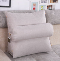HKM-175123 Triangle Bedside Cushion - Spandex and PP Cotton Fill, Blended Material