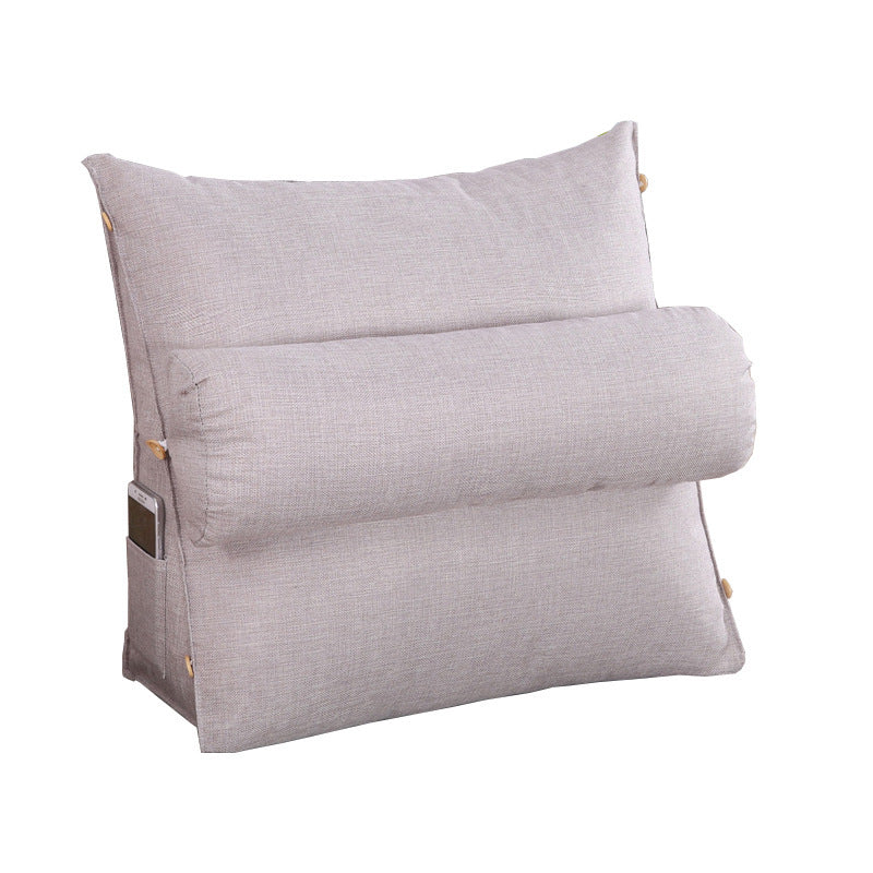 HKM-175123 Triangle Bedside Cushion - Spandex and PP Cotton Fill, Blended Material