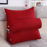 HKM-175123 Triangle Bedside Cushion - Spandex and PP Cotton Fill, Blended Material