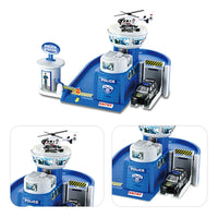 HKM-175251 Diecast Police Station Play Set with Alloy Vehicles for Kids Ages 3 and Up