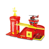 HKM-175251 Diecast Police Station Play Set with Alloy Vehicles for Kids Ages 3 and Up