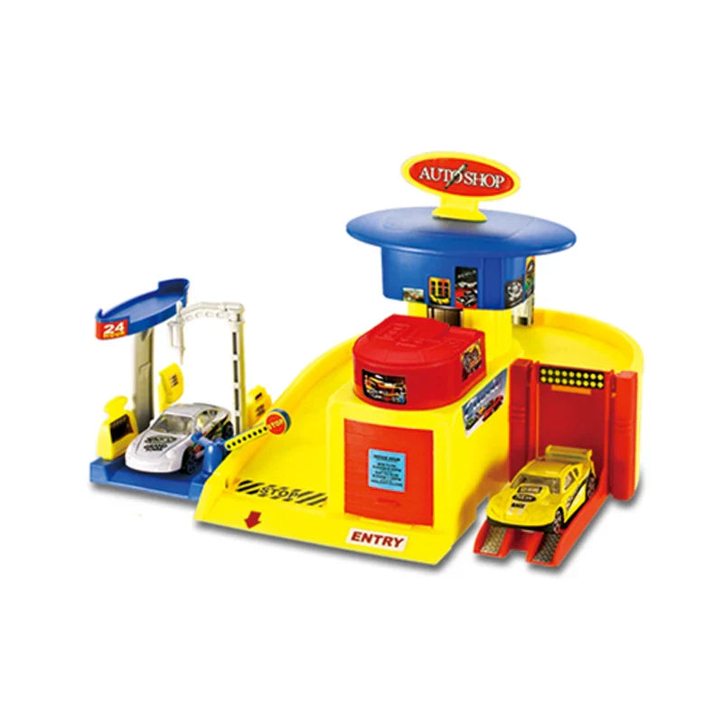 HKM-175251 Diecast Police Station Play Set with Alloy Vehicles for Kids Ages 3 and Up