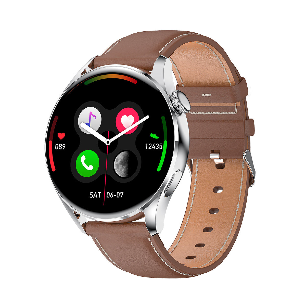 HKM-175507 Smart Bracelet with Multi-Language Blood Pressure & Heart Rate Monitoring, Waterproof, Sleep Tracking, and Bluetooth Call Features