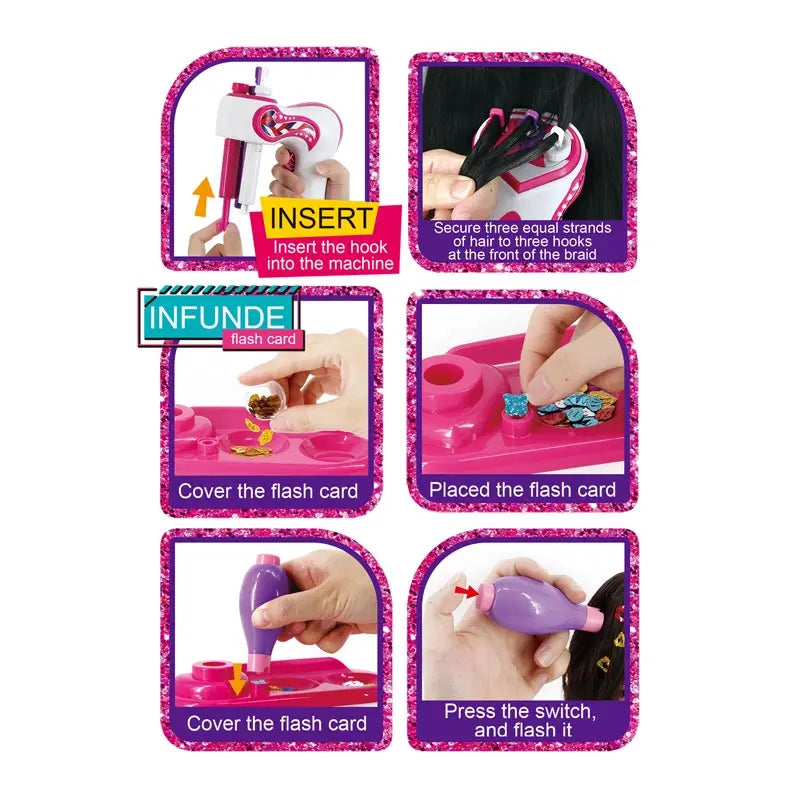 Automatic Hair Braider Weaving Tool for Kids - DIY Pretend Play Toy