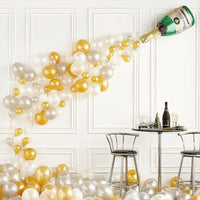 HKM-175763 Golden & Silver Balloon Decoration Set for Birthday Celebrations