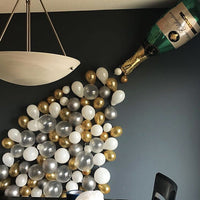 HKM-175763 Golden & Silver Balloon Decoration Set for Birthday Celebrations