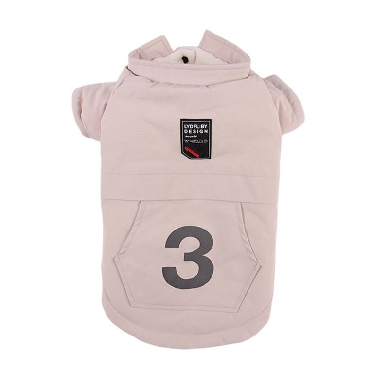HKM-175827 Cozy Plus Velvet Digital Coat for Dogs - Light Khaki, Bean Paste Powder, Dark Night Blue