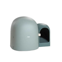 HKM-175827 Oversized Fully Enclosed Cat Litter Box in Aurora White, Moss Green, and Milk Tea Color