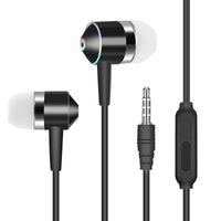 HKM-175891 In-Ear Wired Headset with Microphone and Silicone Earplugs, 1.2m Cable