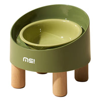 HKM-176019 Ceramic Anti-Tumble Cat Food Bowl with High Foot and Neck Protection