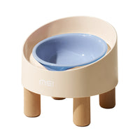 HKM-176019 Ceramic Anti-Tumble Cat Food Bowl with High Foot and Neck Protection