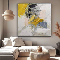 HKM-176083 Large Hand-Painted Modern Abstract Acrylic Canvas Art for Living Room Decor