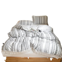 HKM-176147 Bohemian Cotton Quilt Set - 4-Piece Ins Wind Stereo Style for 1.5m, 1.8m, and 2.0m Beds