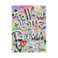 HKM-176147 Inspirational Graffiti Canvas Painting - Frameless Flat Art Print
