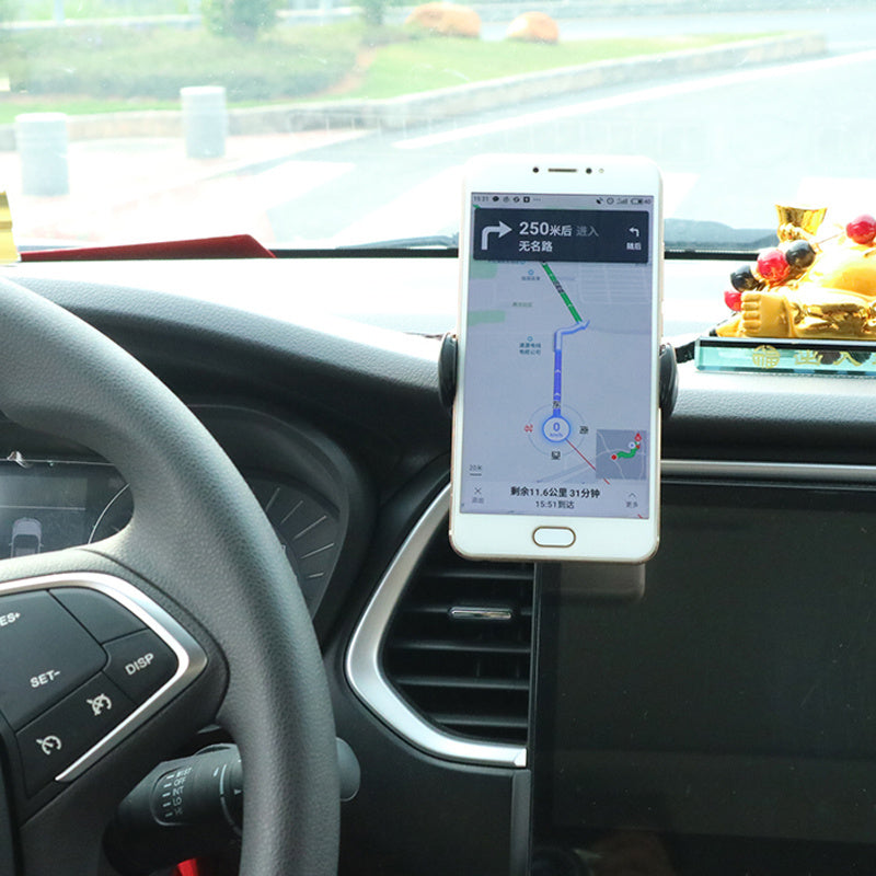 HKM-176211 High Viscosity Adjustable Car Phone Holder with 360-Degree Rotation and Strong Suction Cup