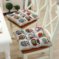 HKM-176211 Wear-Resistant Corduroy Chair Cushion - 43x43cm with Straps, Various Designs Available