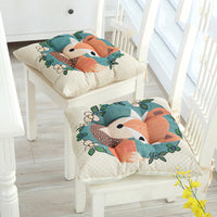 HKM-176211 Wear-Resistant Corduroy Chair Cushion - 43x43cm with Straps, Various Designs Available