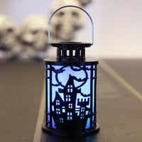 HKM-176275 Small Orange and Black Oil Lamp Prop for Halloween Scene Decoration