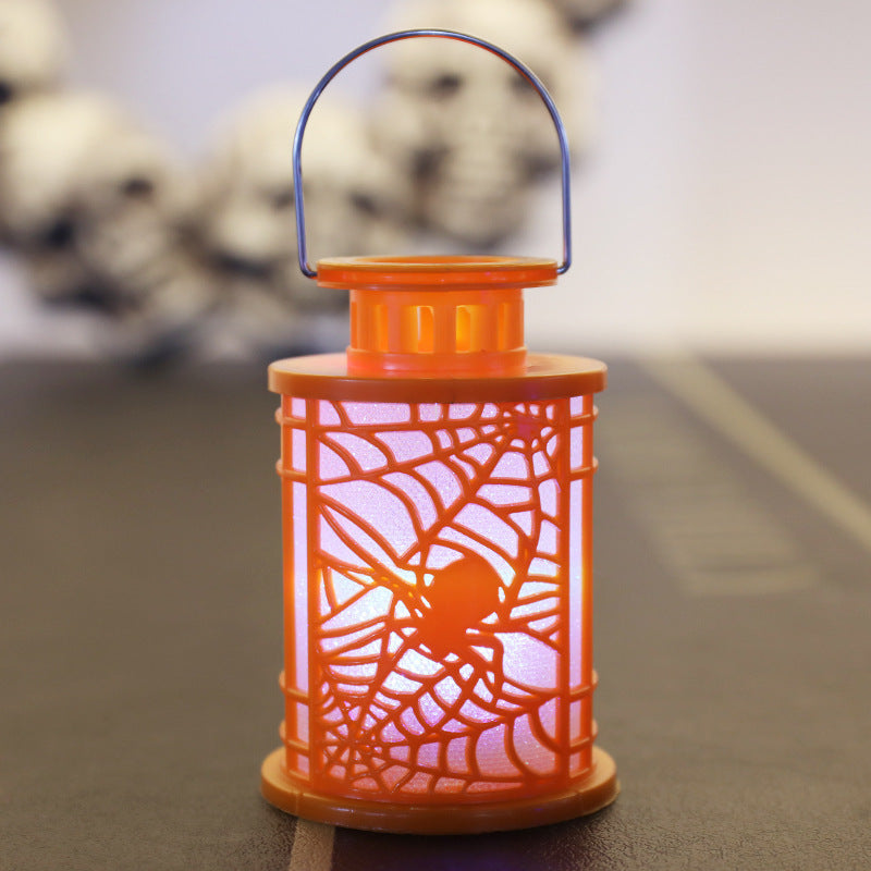HKM-176275 Small Orange and Black Oil Lamp Prop for Halloween Scene Decoration