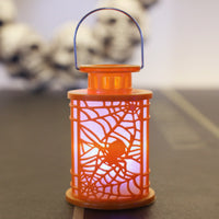 HKM-176275 Small Orange and Black Oil Lamp Prop for Halloween Scene Decoration